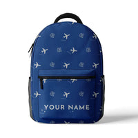Thumbnail for ATR 42-500 - 3D Backpack - 3D Pattern + Name - Blue
