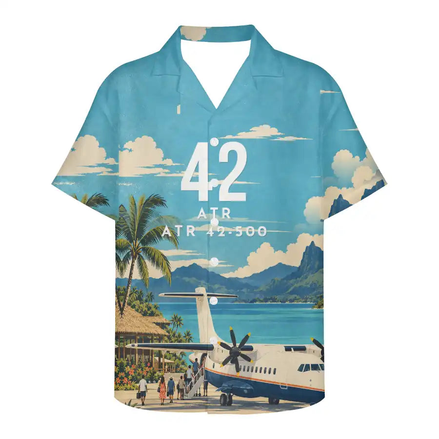 ATR 42-500 3D All-Over Print Clothing - Hawaiian Shirt - 3D