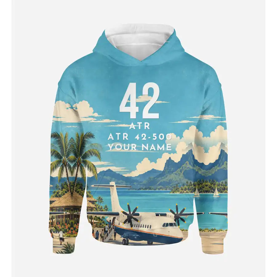 ATR 42-500 3D All-Over Print Clothing - Hoodie - 3D + Name