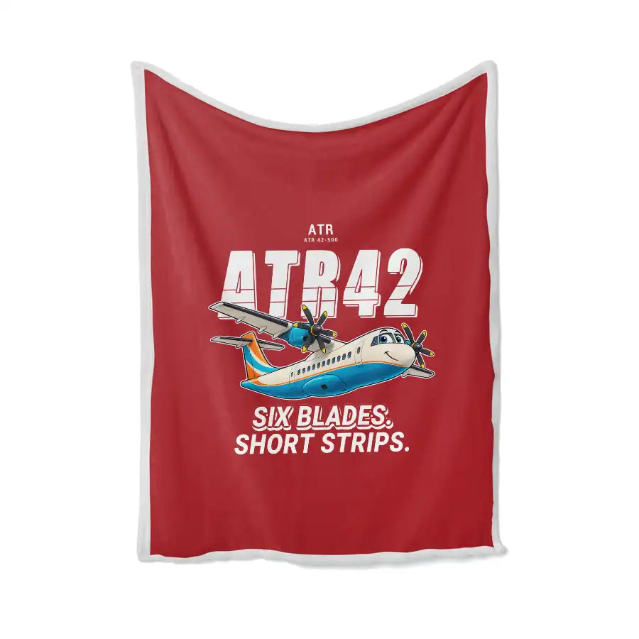 ATR 42-500 - Cartoon - Blanket - Red