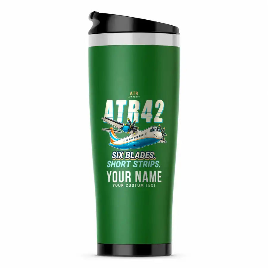 ATR 42-500 - Cartoon + Name - Stainless Steel (No Holder) - Green