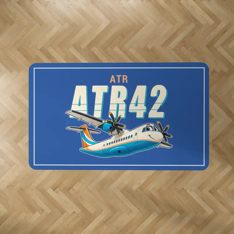 ATR 42-500 - Cartoon - Rectangle Carpet - Blue