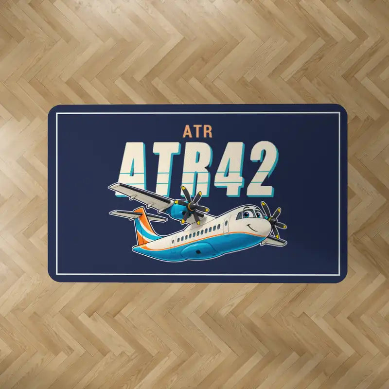 ATR 42-500 - Cartoon - Rectangle Carpet - Dark Blue