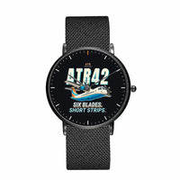 Thumbnail for ATR 42-500 - Cartoon - Slim Mesh - Black and Stainless Steel Strap