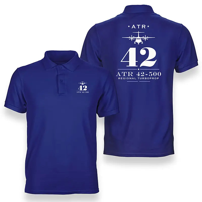 ATR 42-500 - Heritage - Double-Side Polo - Blue