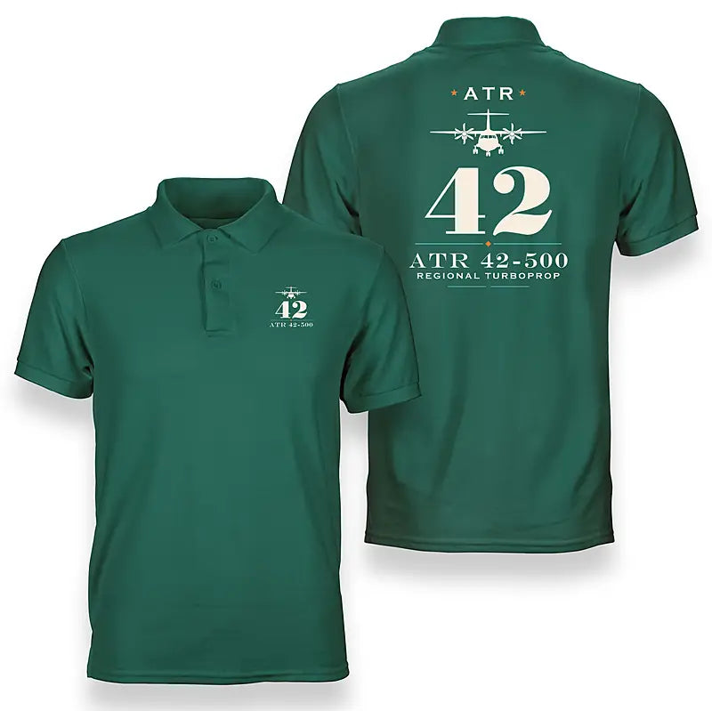 ATR 42-500 - Heritage - Double-Side Polo - Green