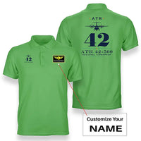 Thumbnail for ATR 42-500 - Heritage - Double-Side Polo - Light Green + Name