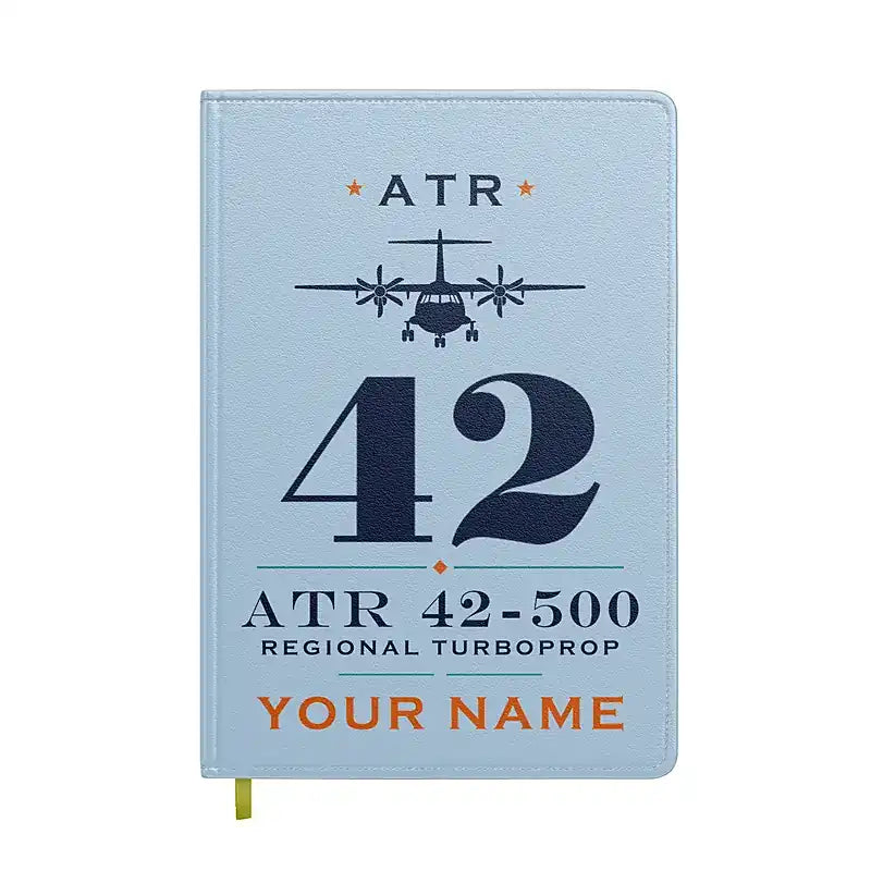 ATR 42-500 - Heritage + Name - Notebook - Light Blue