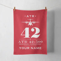 Thumbnail for ATR 42-500 - Heritage + Name - Towel - Red