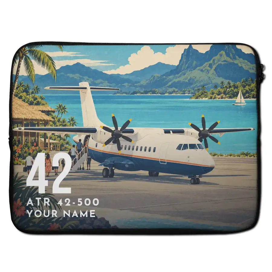 ATR 42-500 - Laptop Sleeve + Name