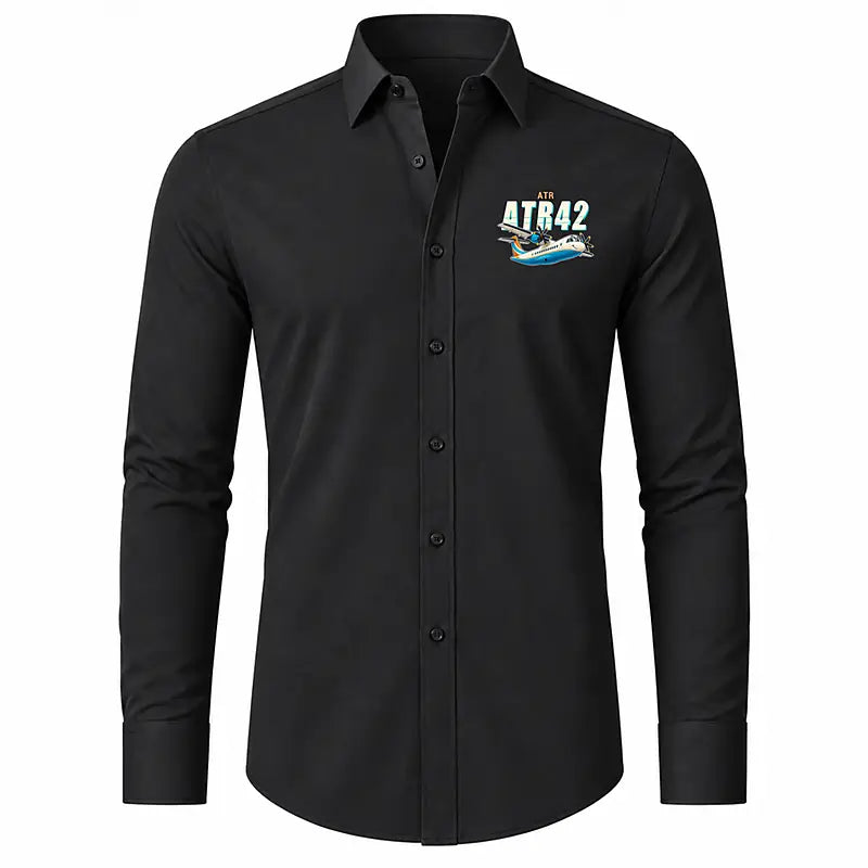ATR 42-500 - Long Sleeve Shirt - Cartoon - Black