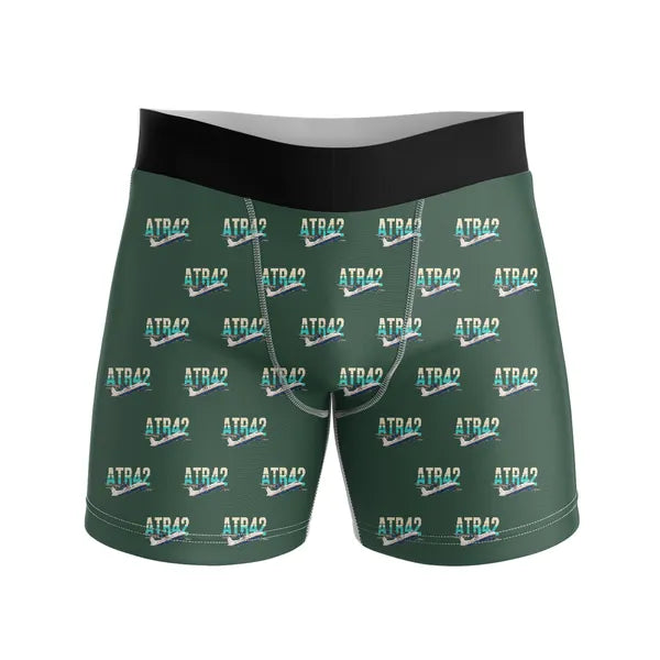 ATR 42-500 - Men Boxers - Original Pattern - Dark Green