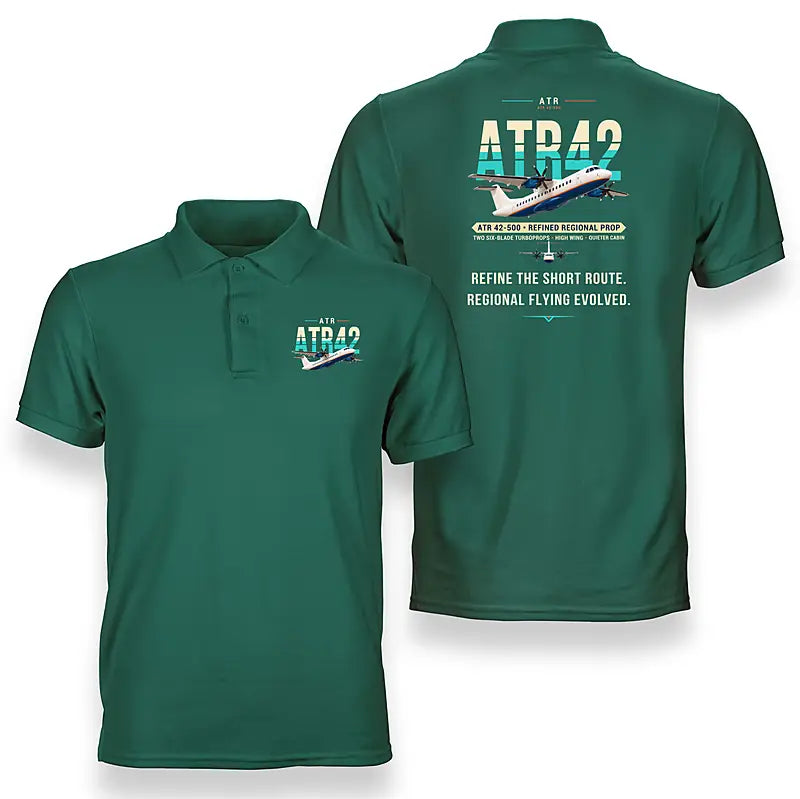 ATR 42-500 - Original - Double-Side Polo - Green