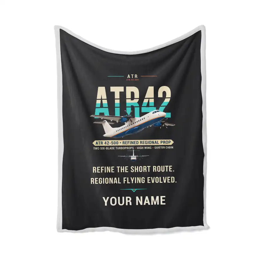 ATR 42-500 - Original + Name - Blanket - Black