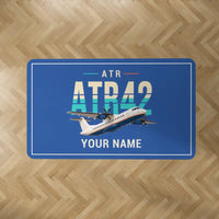 Thumbnail for ATR 42-500 - Original + Name - Rectangle Carpet - Blue