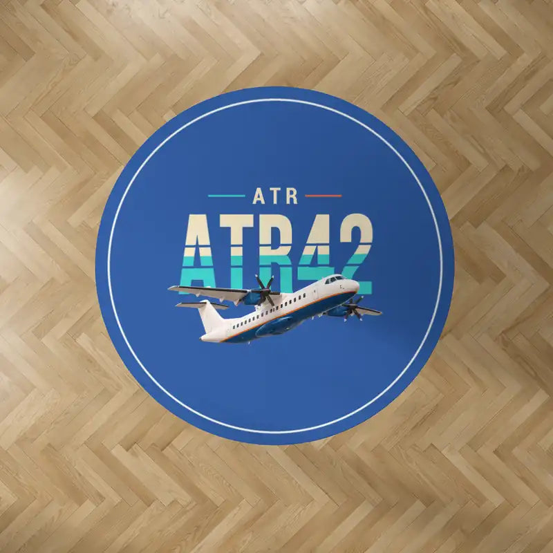 ATR 42-500 - Original - Round Carpet - Blue