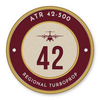 Thumbnail for ATR 42-500 Patches - Circle - Burgundy Cream