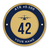 Thumbnail for ATR 42-500 Patches - Circle + Name - Navy Gold