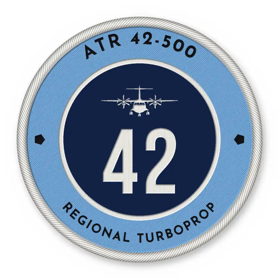 ATR 42-500 Patches - Circle - Sky Navy
