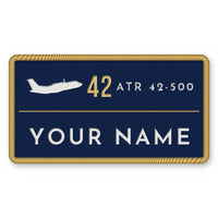 Thumbnail for ATR 42-500 Patches - Rectangle + Name - Navy Gold