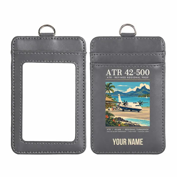 ATR 42-500 - Poster - ID Card Holder - Gray + Name