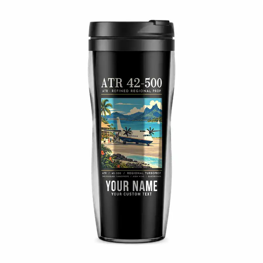 ATR 42-500 - Poster + Name - Plastic (No Holder) - Black