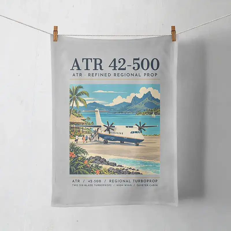 ATR 42-500 - Poster - Towel - Light Gray