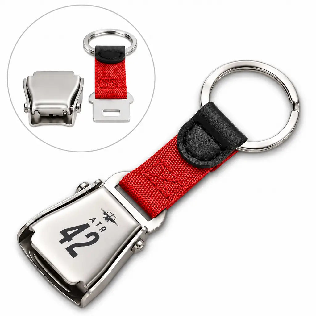 ATR 42-500 - Seat Belt Key Chain - Heritage - Red