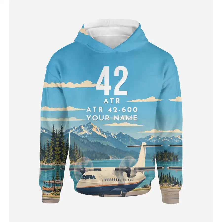 ATR 42-600 3D All-Over Print Clothing - Hoodie - 3D + Name