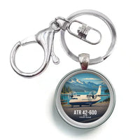 Thumbnail for ATR 42-600 - 3D + Name - Circle Key Chain - Full Print