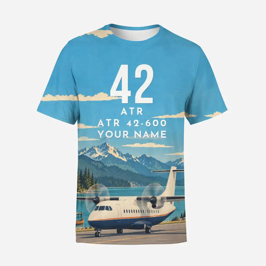 ATR 42-600 3D All-Over Print Clothing - T-Shirt - 3D + Name