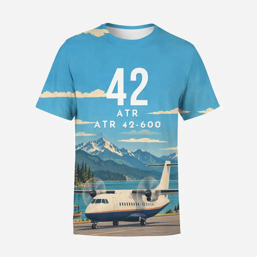 ATR 42-600 3D All-Over Print Clothing - T-Shirt - 3D