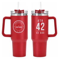 Thumbnail for ATR 42-600 - 40oz Car Mug - Tag + Name - Red