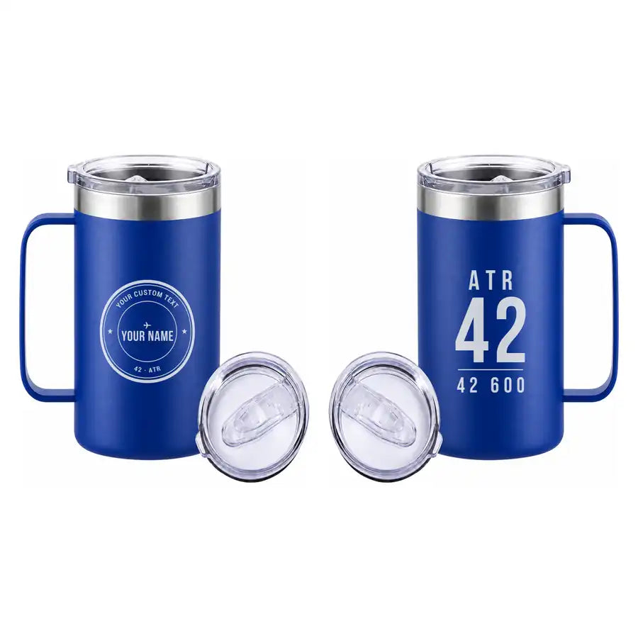 ATR 42-600 - Beverage Mug - Tag + Name - Blue
