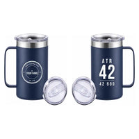 Thumbnail for ATR 42-600 - Beverage Mug - Tag + Name - Navy Blue