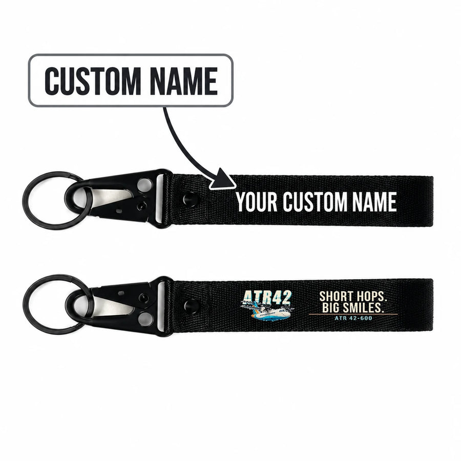 ATR 42-600 Hawk-Shaped Key Chains - Black - Cartoon - Personalized