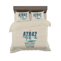 Thumbnail for ATR 42-600 - Cartoon + Name - Bedding Set - Beige