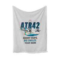 Thumbnail for ATR 42-600 - Cartoon + Name - Blanket - Light Gray