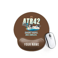 Thumbnail for ATR 42-600 - Cartoon + Name - Ergonomic Mouse Pad - Brown