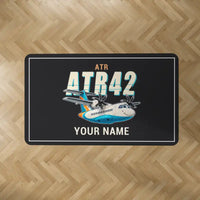 Thumbnail for ATR 42-600 - Cartoon + Name - Rectangle Carpet - Black