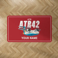 Thumbnail for ATR 42-600 - Cartoon + Name - Rectangle Carpet - Red