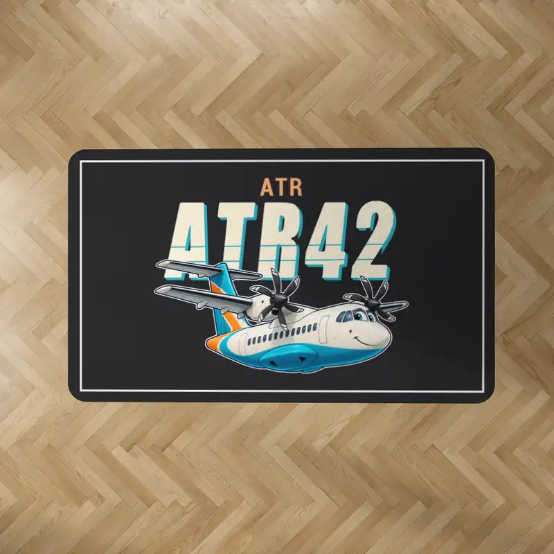 ATR 42-600 - Cartoon - Rectangle Carpet - Black
