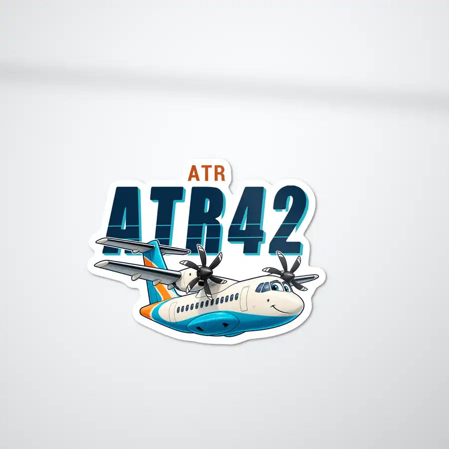 ATR 42-600 - Cartoon Die-Cut - Die-Cut - White Car