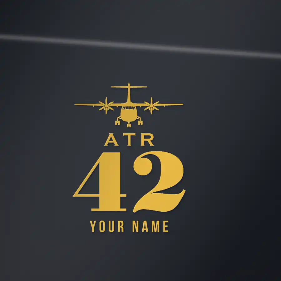 ATR 42-600 - Heritage Die-Cut - Gold + Name - Die-Cut - Close-up