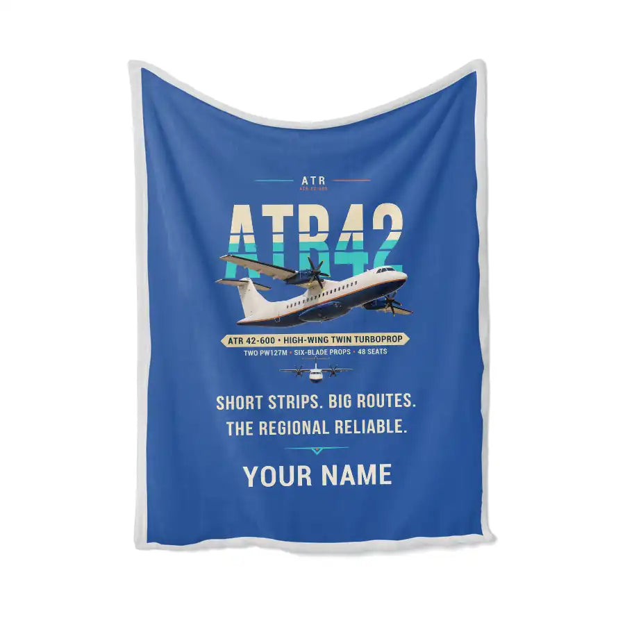 ATR 42-600 - Original + Name - Blanket - Blue