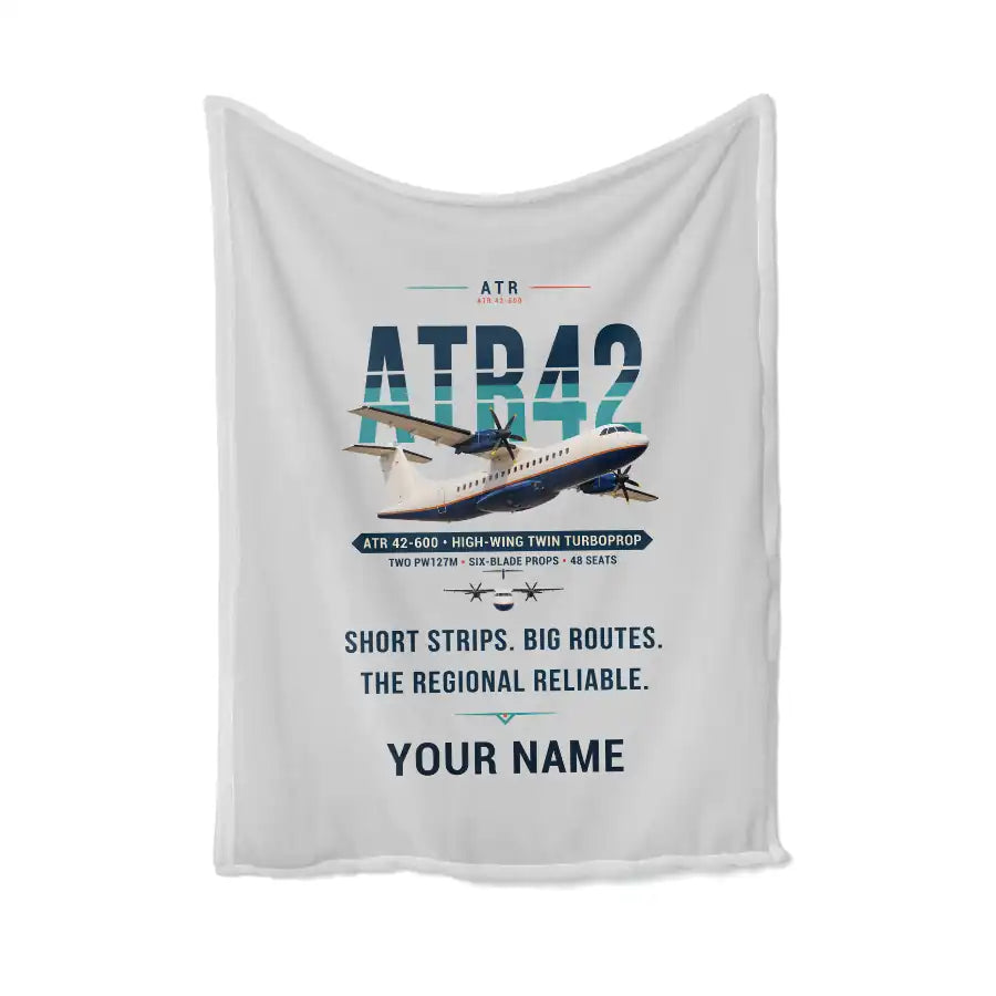 ATR 42-600 - Original + Name - Blanket - Light Gray