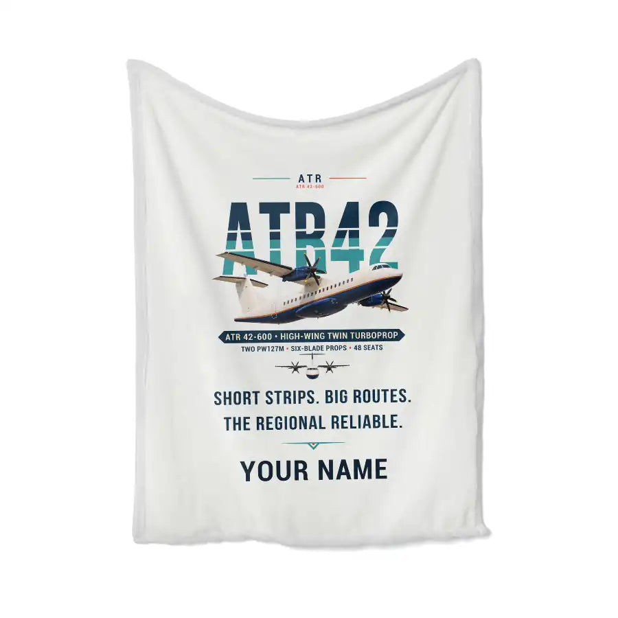 ATR 42-600 - Original + Name - Blanket - White