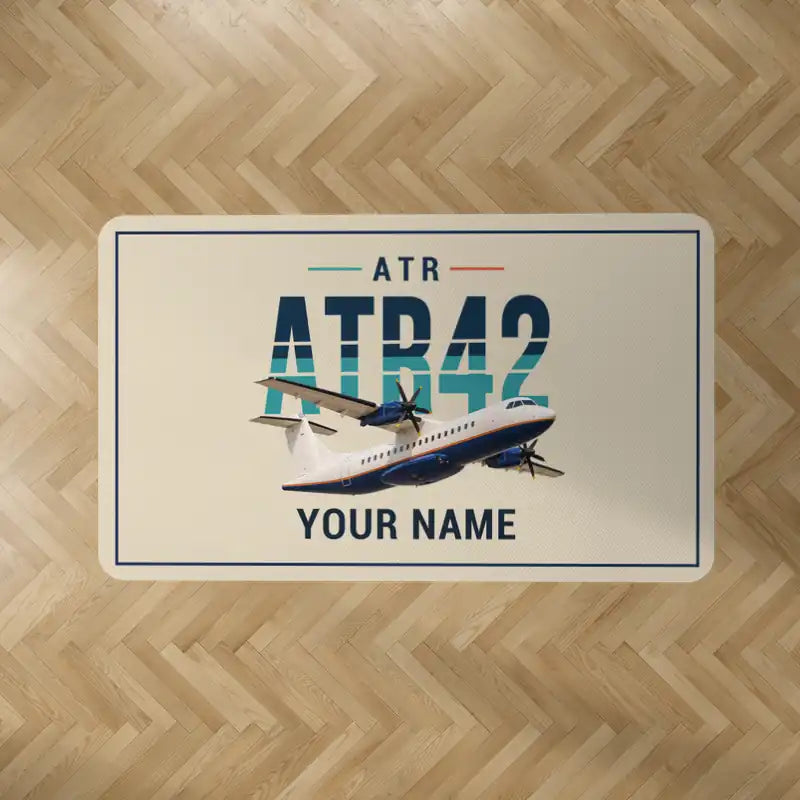 ATR 42-600 - Original + Name - Rectangle Carpet - Beige