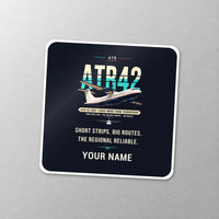 Thumbnail for ATR 42-600 - Original + Name - Square Sticker - Close-up