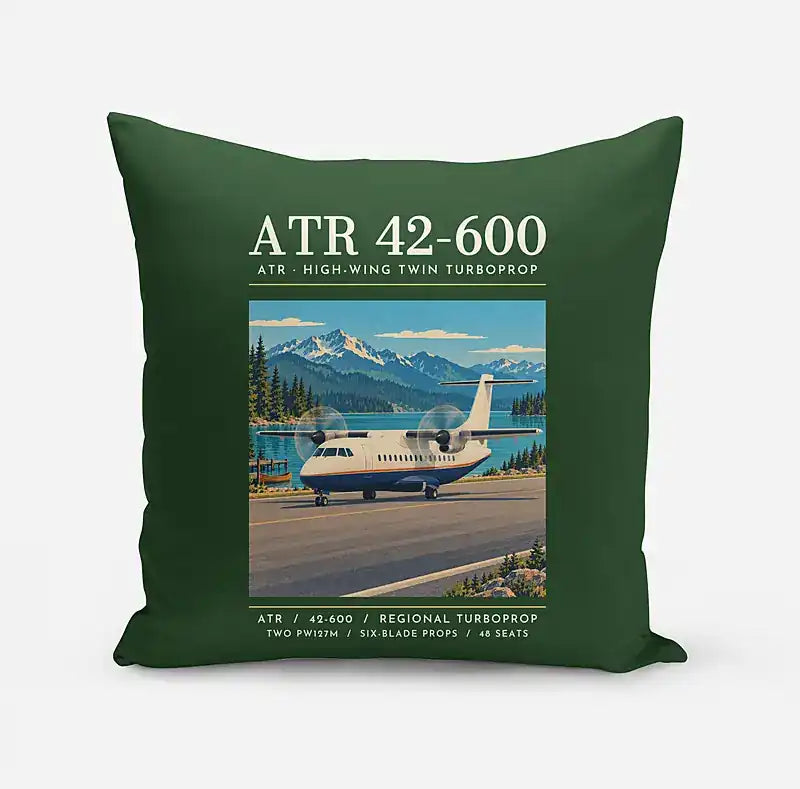 ATR 42-600 - Poster - Pillow - Dark Green